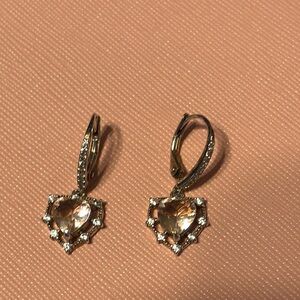 Elegant Gold Heart Earrings